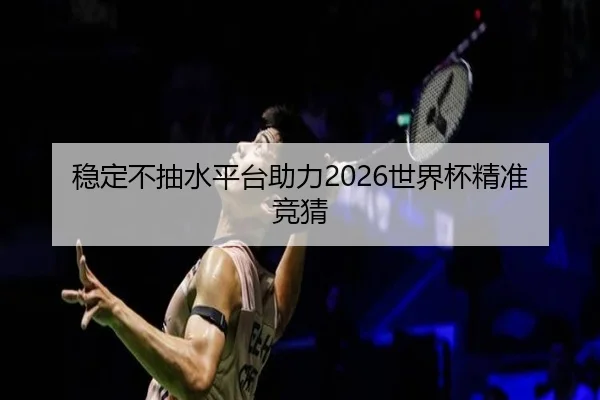 稳定不抽水平台助力2026世界杯精准竞猜